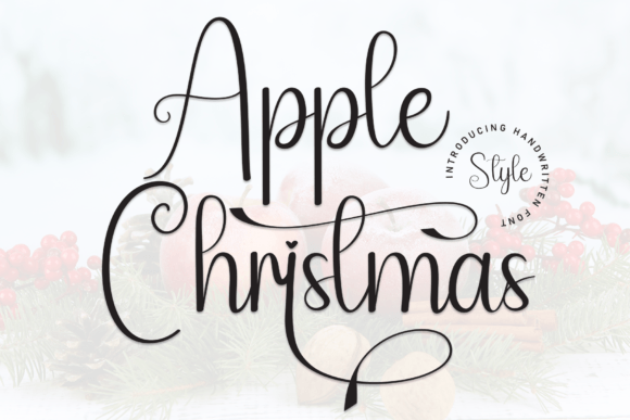 Apple Christmas Font: A Friendly Handwritten Display Typeface