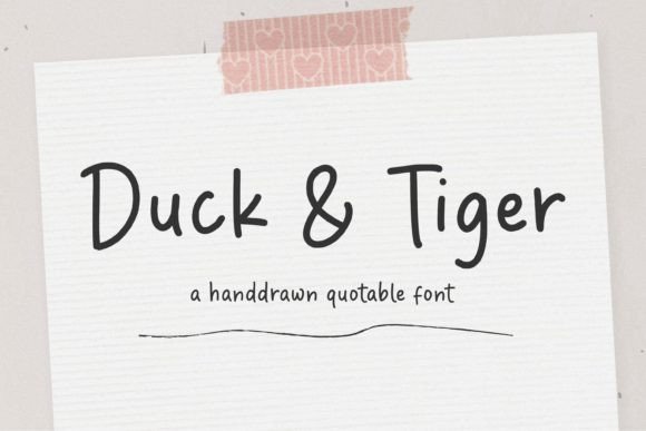 Duck Tiger: A Handdrawn Font That Sells Your Craft