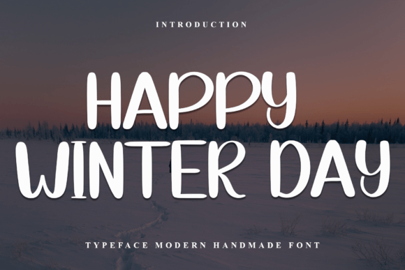 Happy Winter Day Font: A Festive Display Typeface for Holiday Campaigns