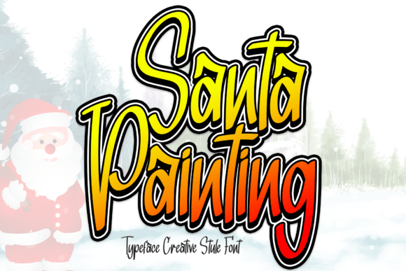 Santa Painting: A Playful Handwritten Font for Holiday Magic