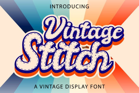 Vintage Stitch: A Retro Display Font That Works in Real Campaigns